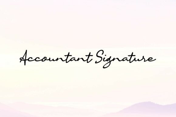 Accountant Signature: A Timeless Script Font for Digital Design