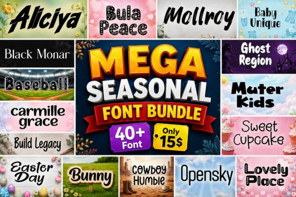 Font That Speaks Volumes: How Mega Seasonal Bundle Elevates Brand Identity